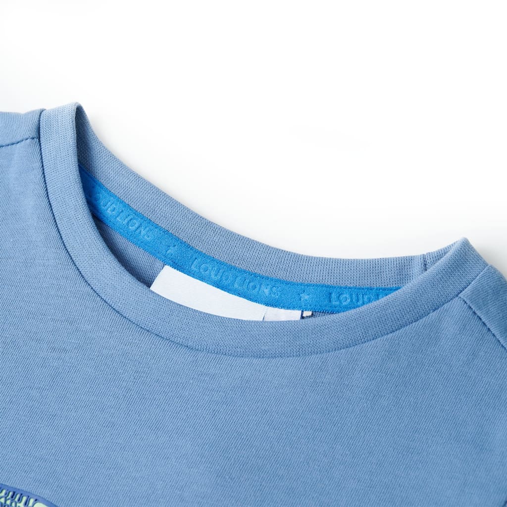 VidaXL Chemise enfant 140 bleu moyen