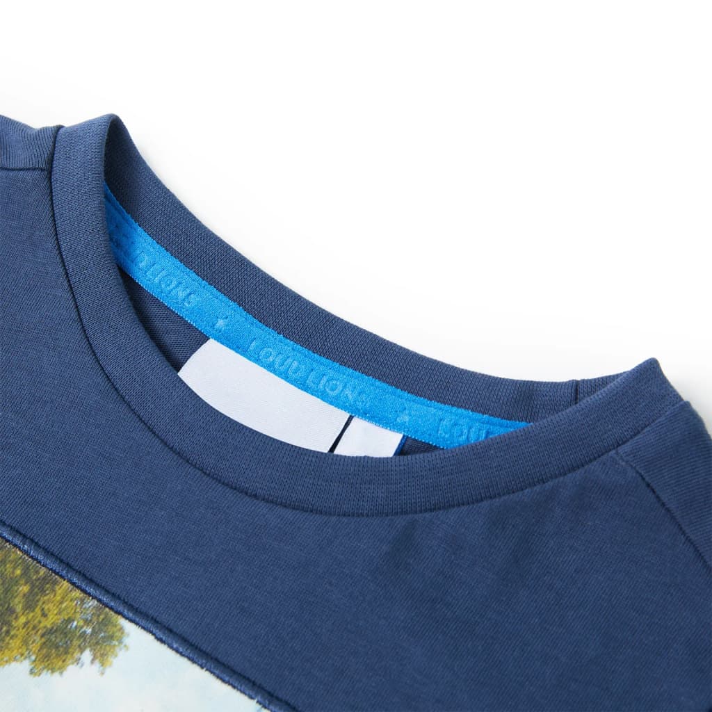VidaXL Chemise enfant 104 bleu foncé