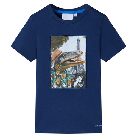 VidaXL Chemise enfant 116 bleu foncé