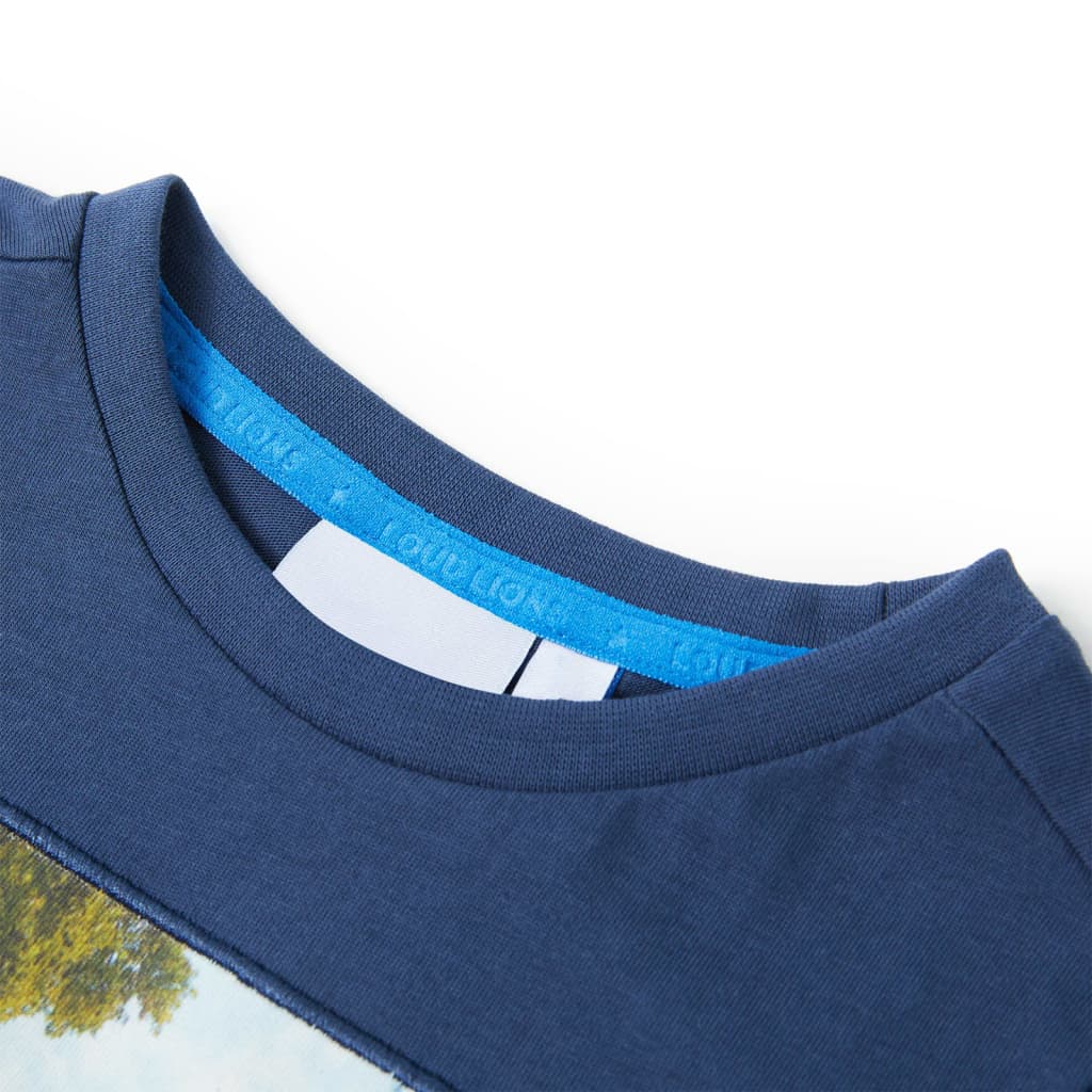 VidaXL Chemise enfant 116 bleu foncé