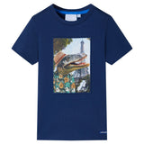 VidaXL Chemise enfant 140 bleu foncé