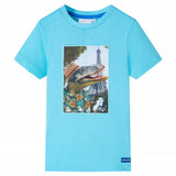 VidaXL Chemise enfant 92 bleu mer