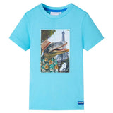 VidaXL Chemise enfant 104 bleu mer