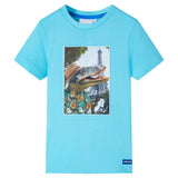 VidaXL Chemise enfant 116 bleu mer
