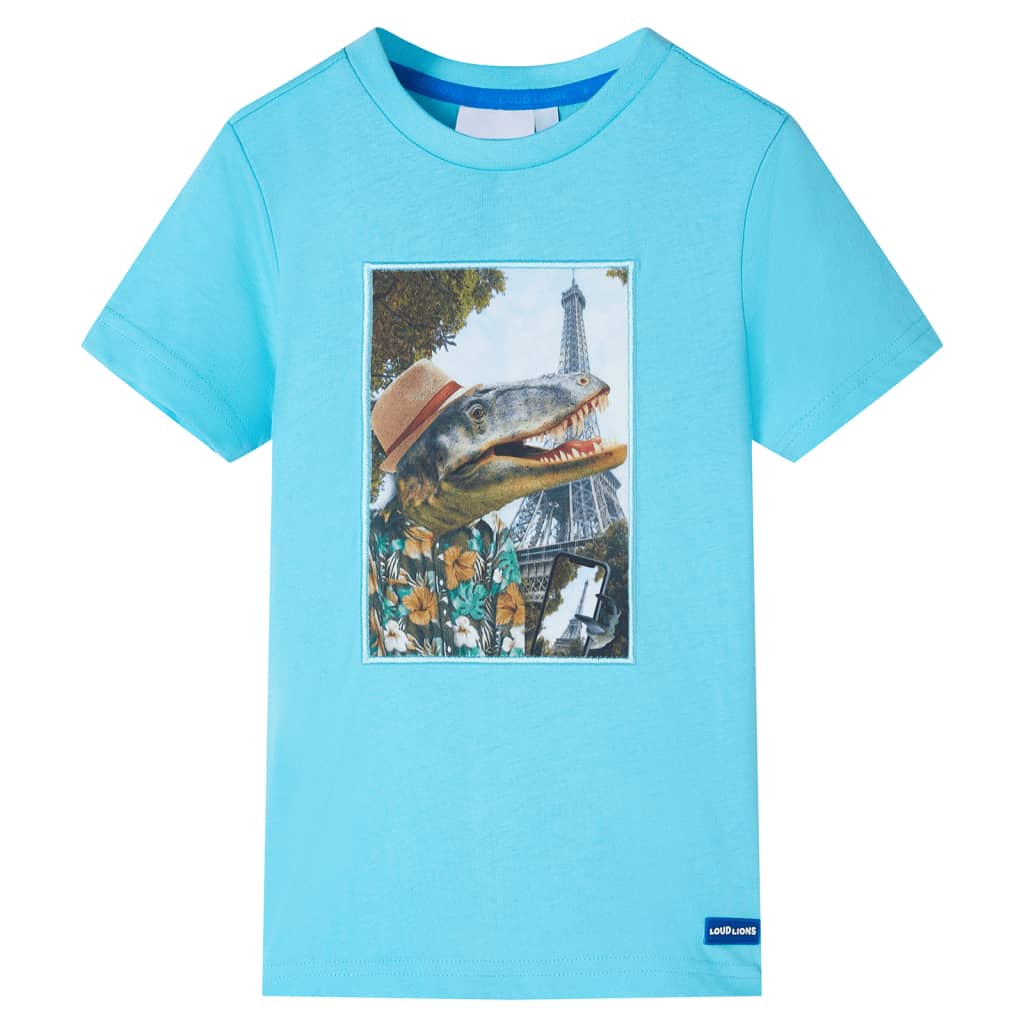 VidaXL Chemise enfant 128 bleu mer