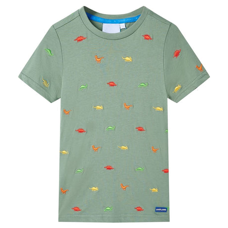 VidaXL Chemise enfant à manches courtes 104 kaki