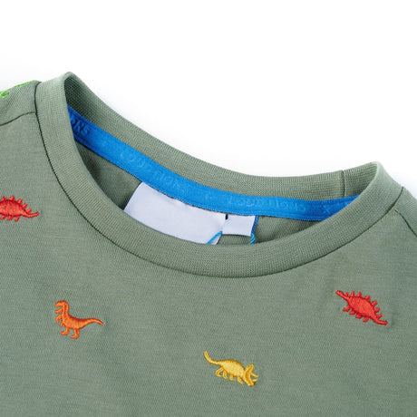 VidaXL Chemise enfant à manches courtes 116 kaki