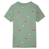 VidaXL Chemise enfant à manches courtes 128 kaki