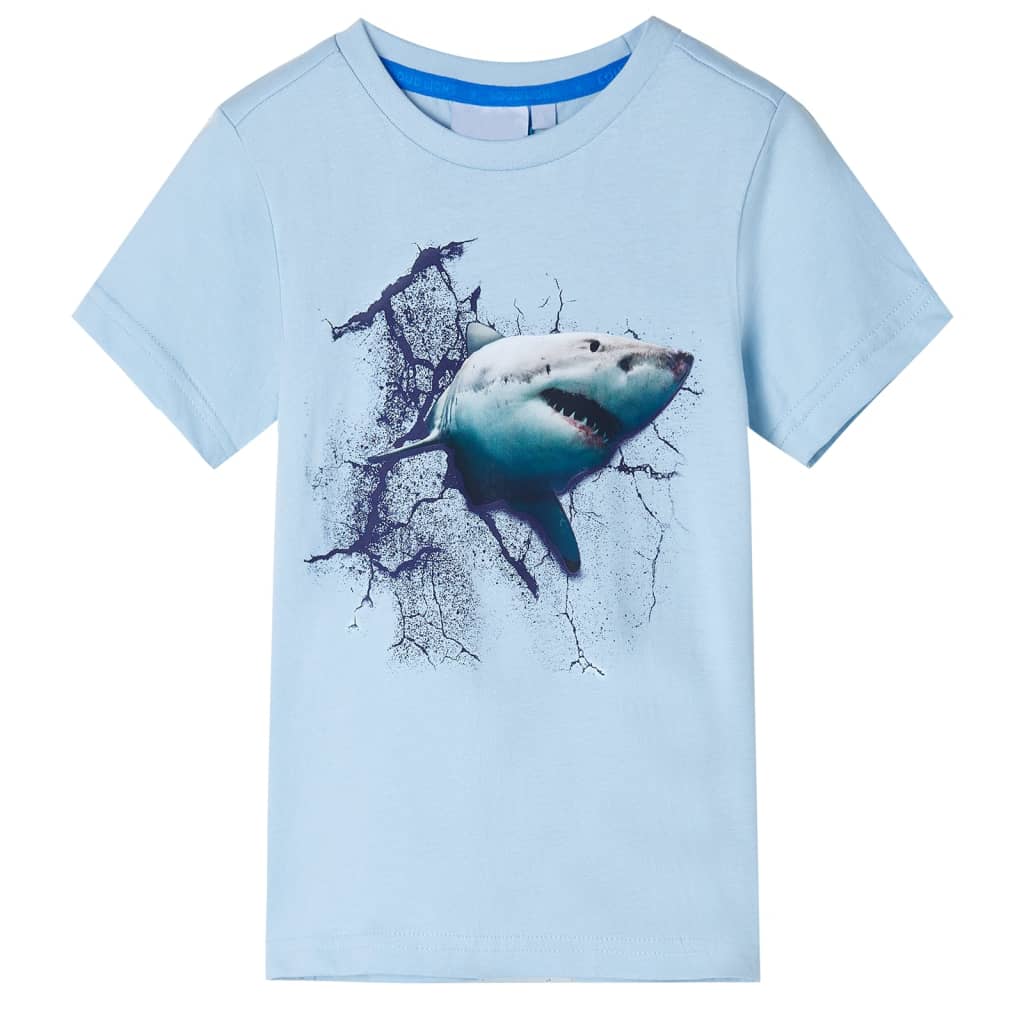 VidaXL Chemise enfant 140 bleu clair
