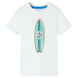 VidaXL Chemise enfant à manches courtes 92 écru