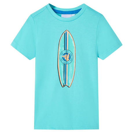 VidaXL Chemise enfant à manches courtes 116 bleu mer