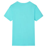 VidaXL Chemise enfant à manches courtes 116 bleu mer