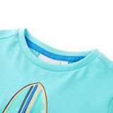VidaXL Chemise enfant à manches courtes 116 bleu mer