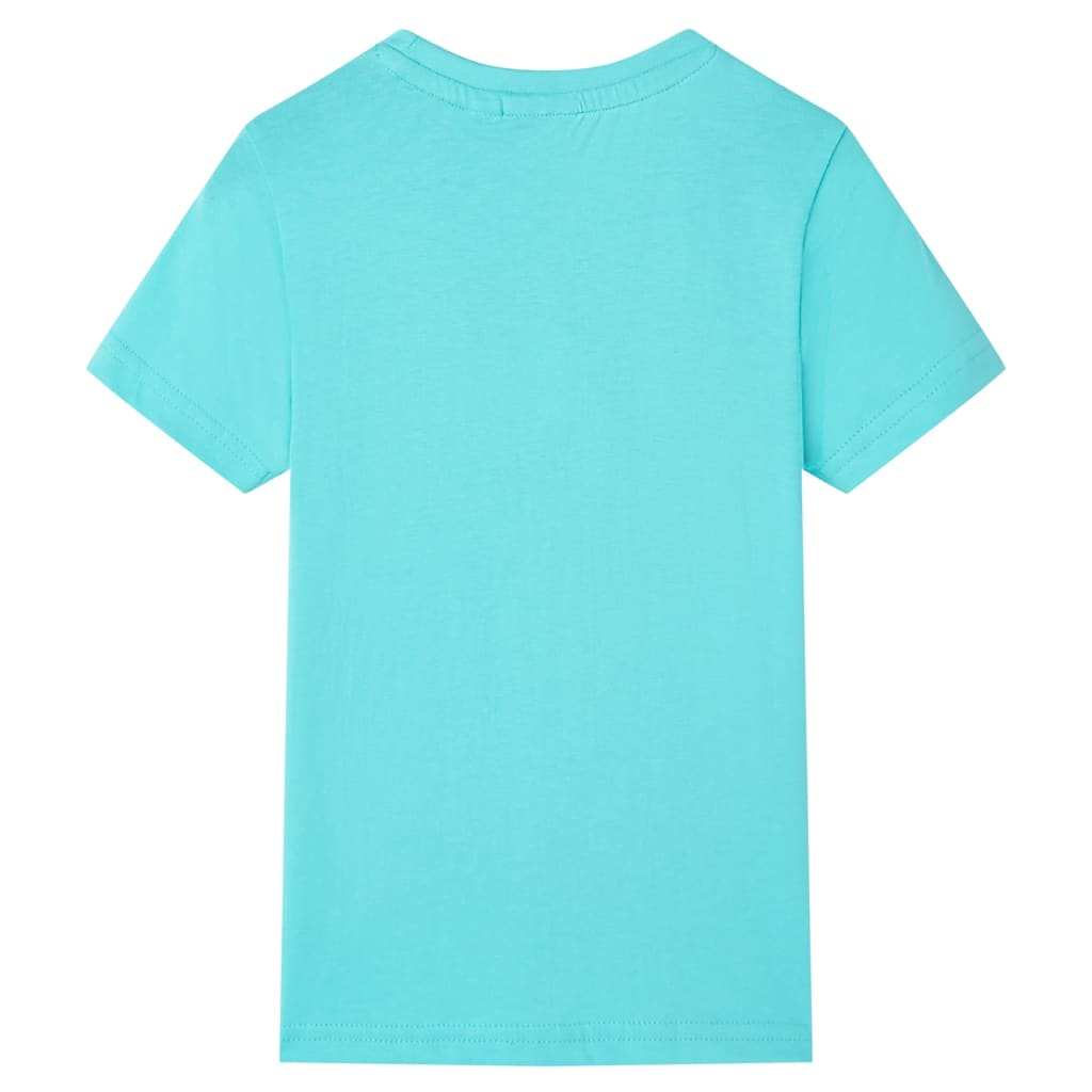 VidaXL Chemise enfant à manches courtes 128 bleu mer