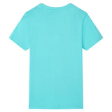 VidaXL Chemise enfant à manches courtes 128 bleu mer
