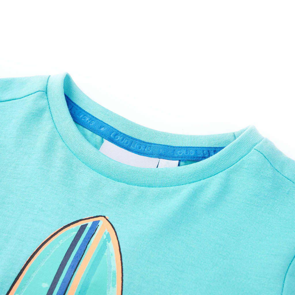 VidaXL Chemise enfant à manches courtes 128 bleu mer