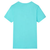 VidaXL Chemise enfant à manches courtes 140 bleu mer