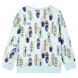 VidaXL Pull enfant 128 bleu doux mélangé