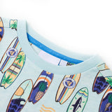 VidaXL Pull enfant 128 bleu doux mélangé
