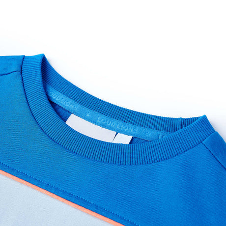 VidaXL Pull enfant 128 bleu vif et bleu clair
