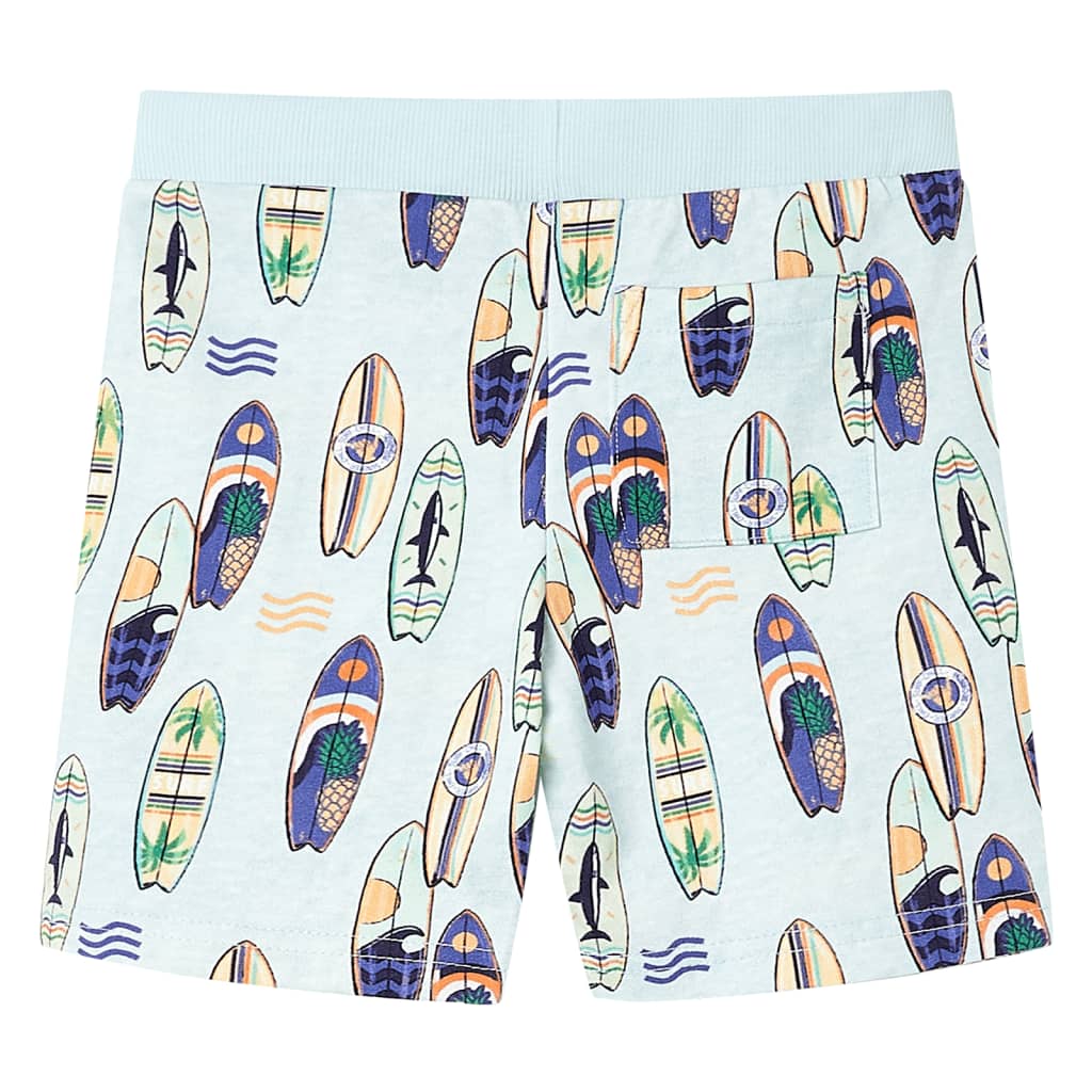 VidaXL Short enfant avec cordon de serrage 92 mélange bleu doux