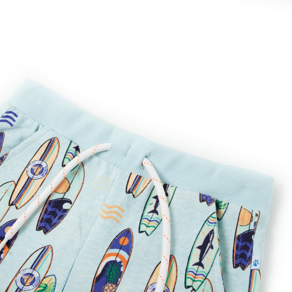 VidaXL Short enfant avec cordon de serrage 92 mélange bleu doux