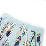 VidaXL Short enfant avec cordon de serrage 92 mélange bleu doux