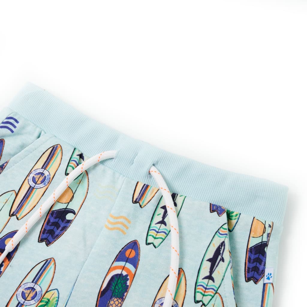 VidaXL Short enfant avec cordon de serrage 140 mélange bleu doux