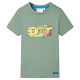 VidaXL Chemise enfant à manches courtes 104 kaki