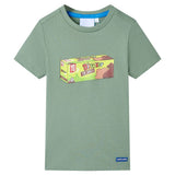 VidaXL Chemise enfant à manches courtes 140 kaki