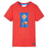 VidaXL Chemise enfant à manches courtes 140 rouge
