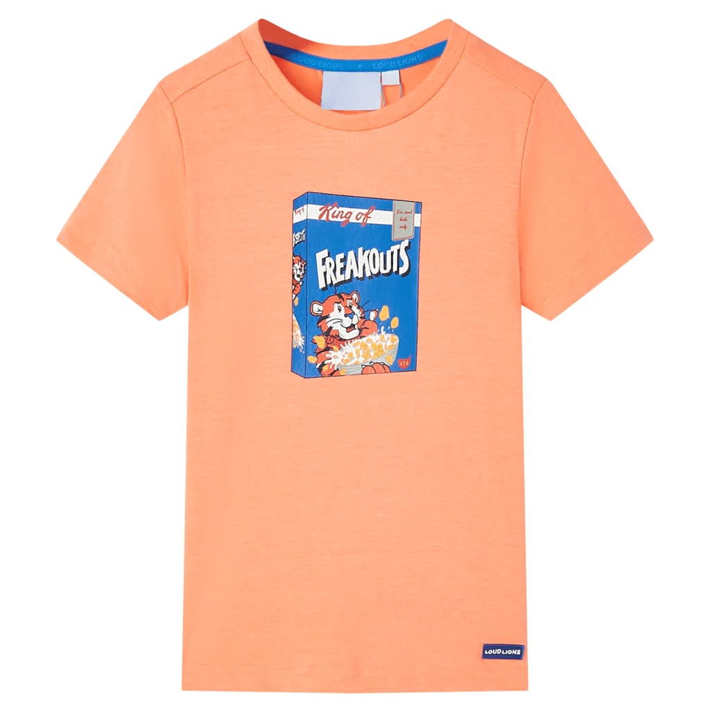 VidaXL Chemise enfant à manches courtes 116 orange fluo