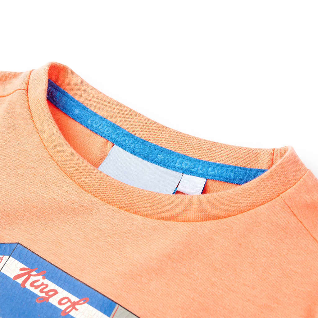 VidaXL Chemise enfant à manches courtes 128 orange fluo