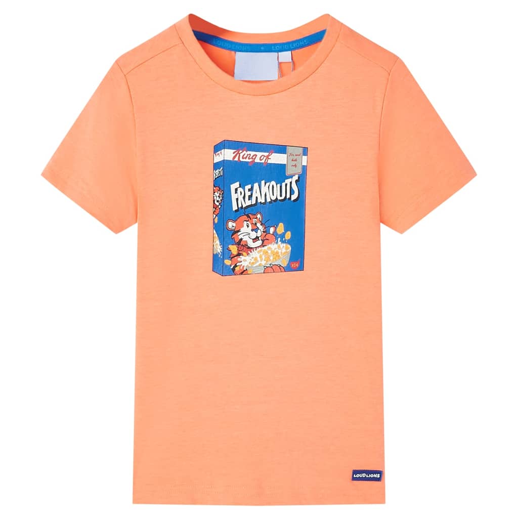 VidaXL Chemise enfant à manches courtes 140 orange fluo