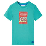 VidaXL Chemise enfant à manches courtes 140 menthe foncée
