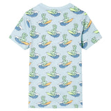 VidaXL Pyjama enfant à manches courtes 116 bleu clair