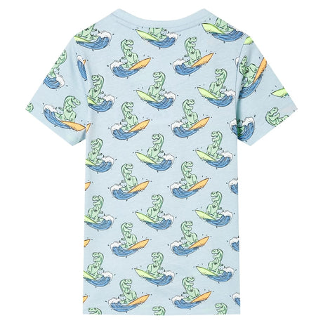 VidaXL Pyjama enfant à manches courtes 116 bleu clair