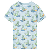 VidaXL Pyjama enfant à manches courtes 128 bleu clair