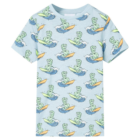 VidaXL Pyjama enfant à manches courtes 128 bleu clair