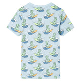 VidaXL Pyjama enfant à manches courtes 128 bleu clair
