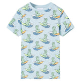Vidaxl pyjama enfant manches courtes 140 bleu clair