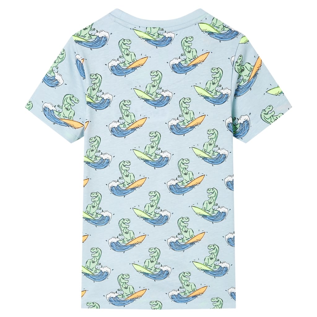 Vidaxl pyjama enfant manches courtes 140 bleu clair