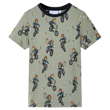 VidaXL Pyjama enfant à manches courtes 92 kaki clair