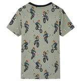 VidaXL Pyjama enfant à manches courtes 104 kaki clair