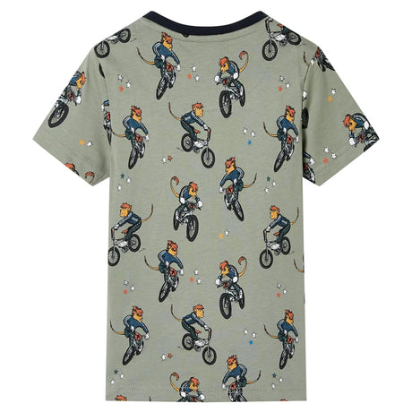 VidaXL Pyjama enfant à manches courtes 104 kaki clair