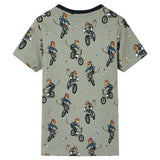 VidaXL Pyjama enfant à manches courtes 116 kaki clair
