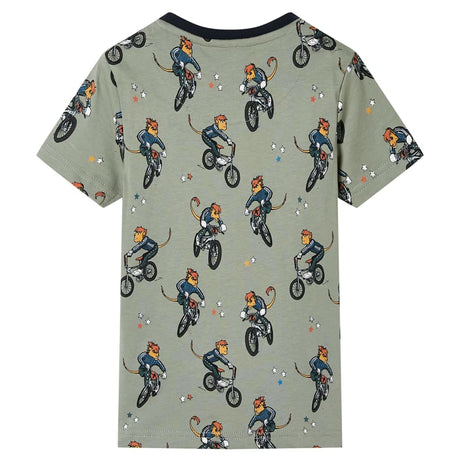 VidaXL Pyjama enfant à manches courtes 116 kaki clair