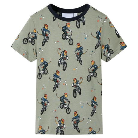 VidaXL Pyjama enfant à manches courtes 140 kaki clair