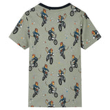 VidaXL Pyjama enfant à manches courtes 140 kaki clair