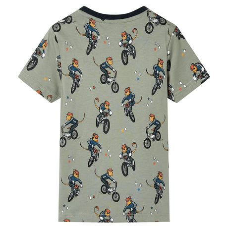 VidaXL Pyjama enfant à manches courtes 140 kaki clair
